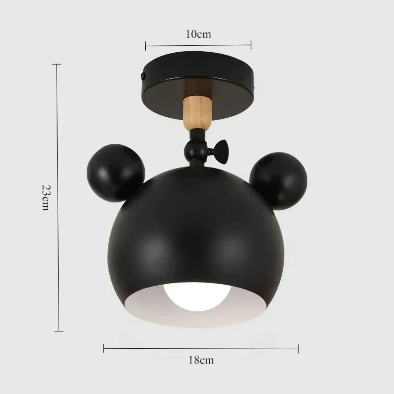 Cartonelle làmpada de sostre – Làmpada de dibuixos animats moderna amb base E27 i disseny de fusta juganer