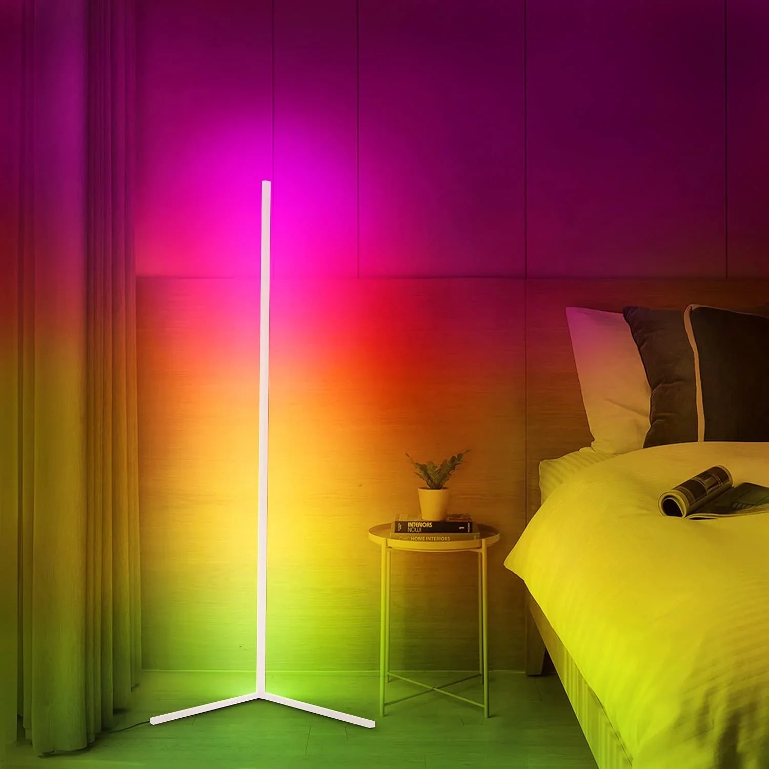 Moderne Hoek Vloerlamp Met Geïntegreerde LED Verlichting En Slim Ruimtebesparend Design | Sansoti 5
