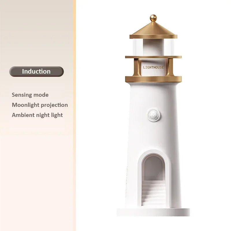 Lámpara Torre de Luz – Lámpara Nocturna con Proyección de Luna, Altavoz Bluetooth y Control Remoto