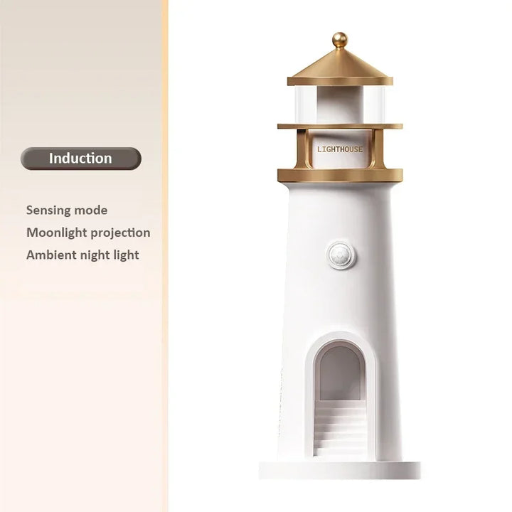 Lámpara Torre de Luz – Lámpara Nocturna con Proyección de Luna, Altavoz Bluetooth y Control Remoto