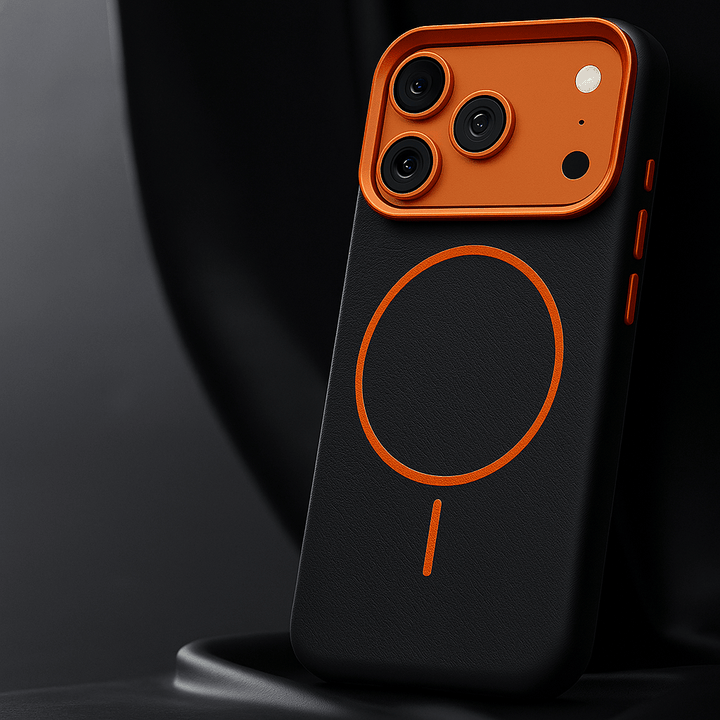 Montara leren iPhone-hoesje — Olifantenpatroon &amp; MagSafe 1