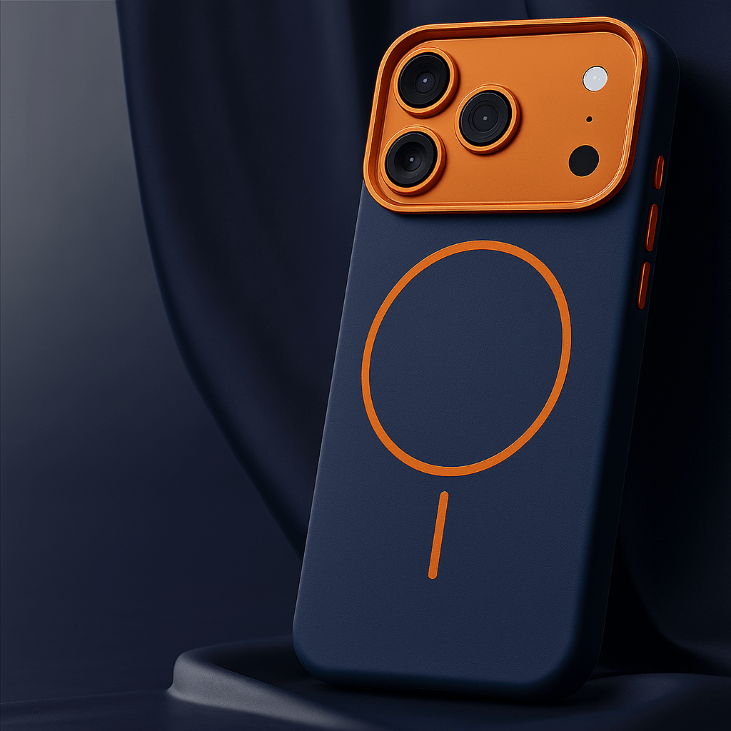 Montara leren iPhone-hoesje — Olifantenpatroon &amp; MagSafe 2