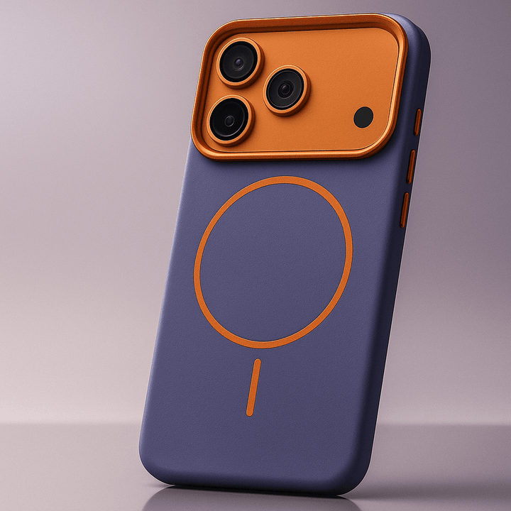 Montara leren iPhone-hoesje — Olifantenpatroon &amp; MagSafe 5