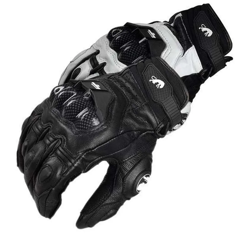 Motorhandschoenen Winter van Echt Leer voor Heren, Zwart, Ademend en Comfortabel 5