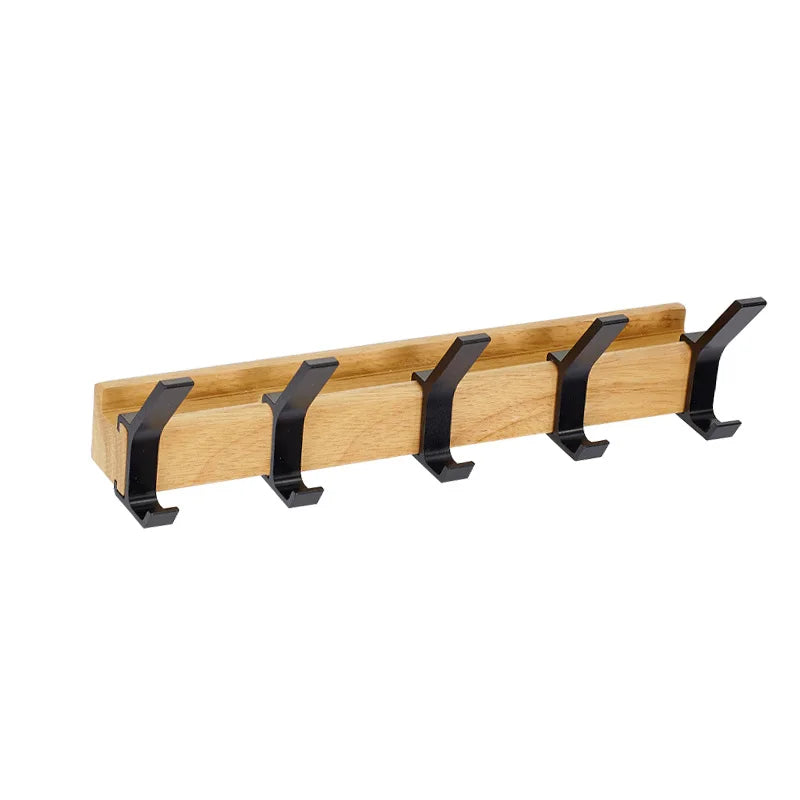 Hjemma – Nordic wandkapstok zwart 40 cm met verplaatsbare haken