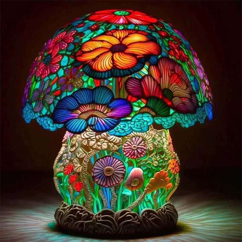 Mozaïeklamp voor Sfeervolle Verlichting, Kleurrijk Glasdesign, Ideaal voor Woonkamer en Slaapkamer 2