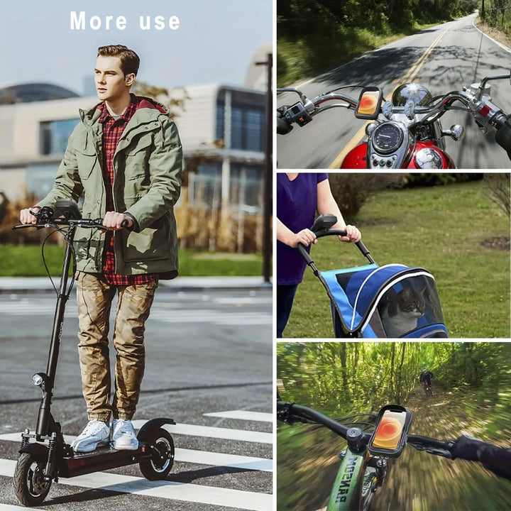 PhoneHec Suporte para Telemóvel de Bicicleta – Suporte para Smartphone à Prova de Água 360° Giratório com Compartimento de Armazenamento