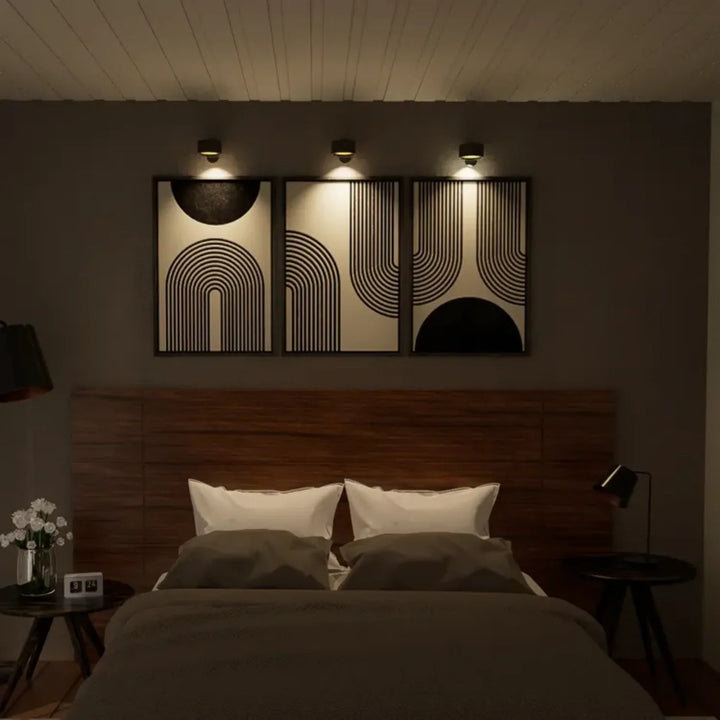 Multifunctionele Draadloze Wandlamp Oplaadbaar &amp; Dimbaar met 360° Rotatie 6