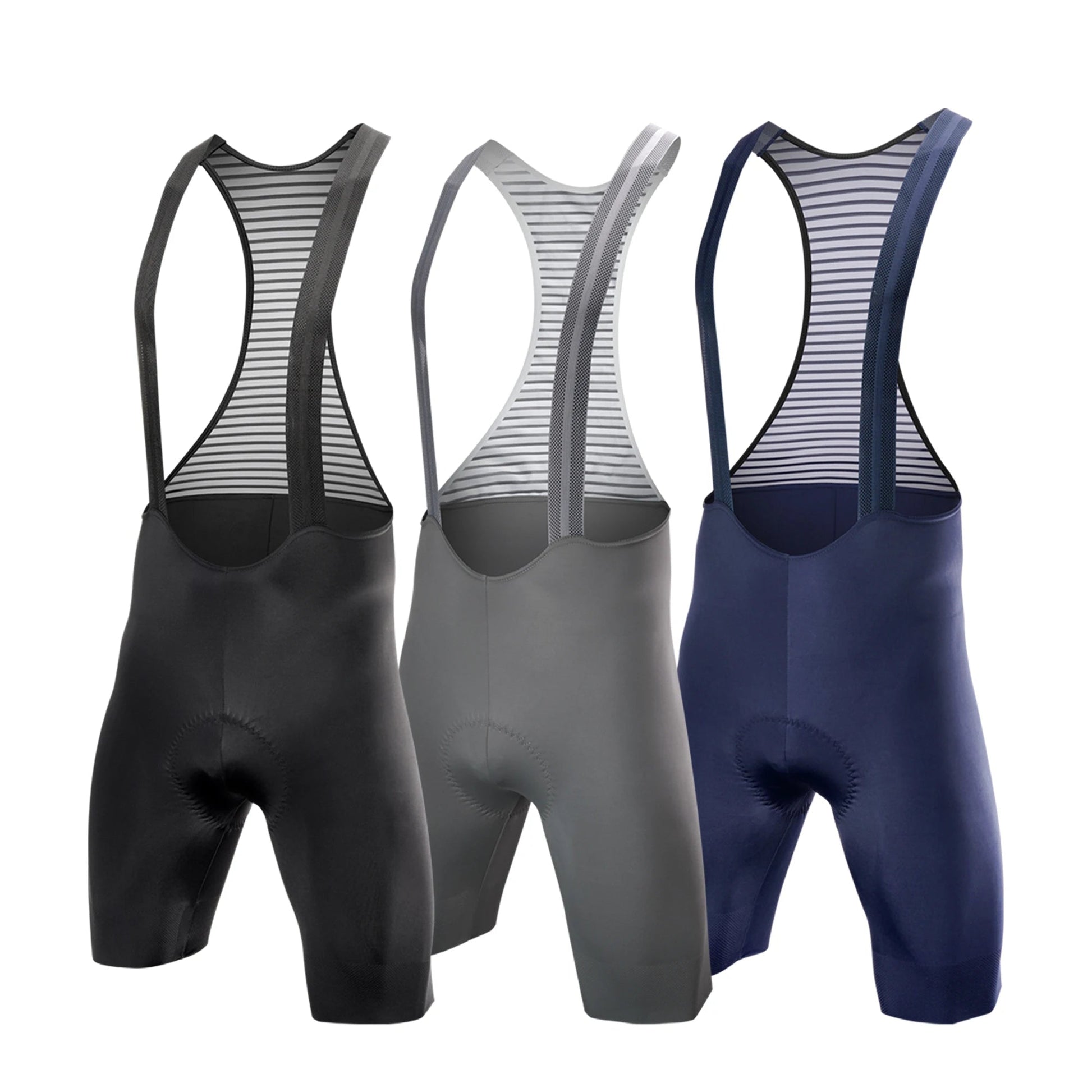 Naadloze Fietsbroek Heren met Bretels voor MTB en Weggebruik, Zwart, Comfortabel met Zeem 0