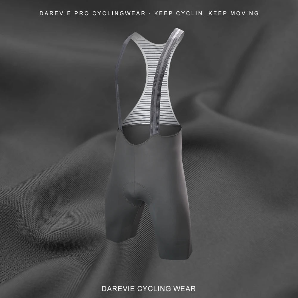 Naadloze Fietsbroek Heren met Bretels voor MTB en Weggebruik, Zwart, Comfortabel met Zeem 8