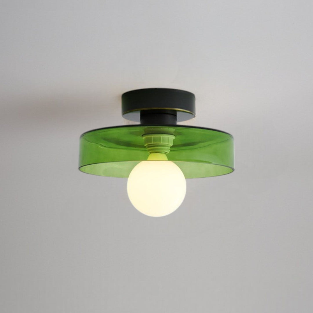 Maisoné Plafondlamp – Bauhaus Design met Glazen Kap &amp; Luxe Messing Afwerking