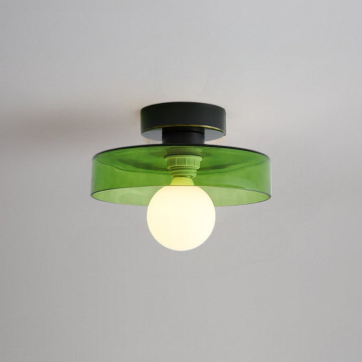 Maisoné Plafondlamp – Bauhaus Design met Glazen Kap &amp; Luxe Messing Afwerking