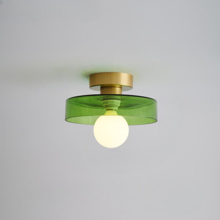 Maisoné Plafondlamp – Bauhaus Design met Glazen Kap &amp; Luxe Messing Afwerking