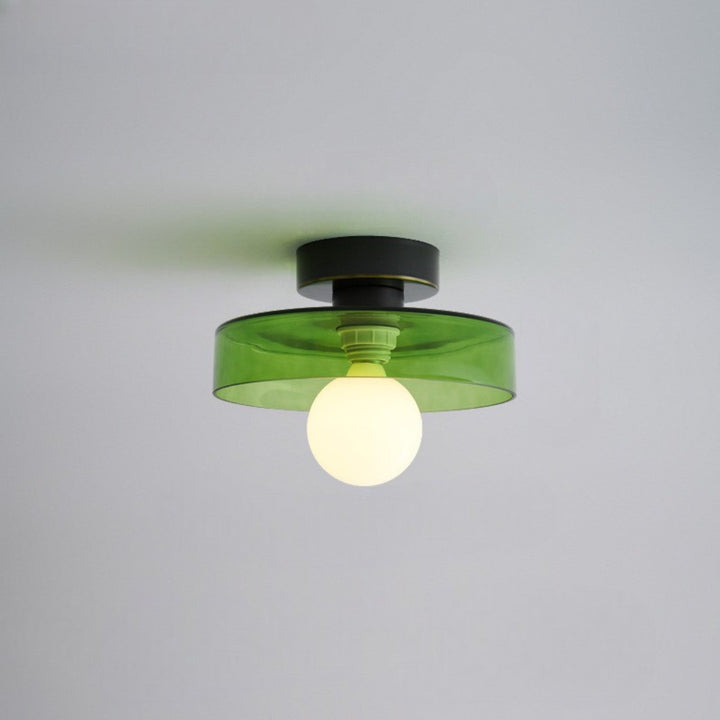 Maisoné Plafondlamp – Bauhaus Design met Glazen Kap &amp; Luxe Messing Afwerking