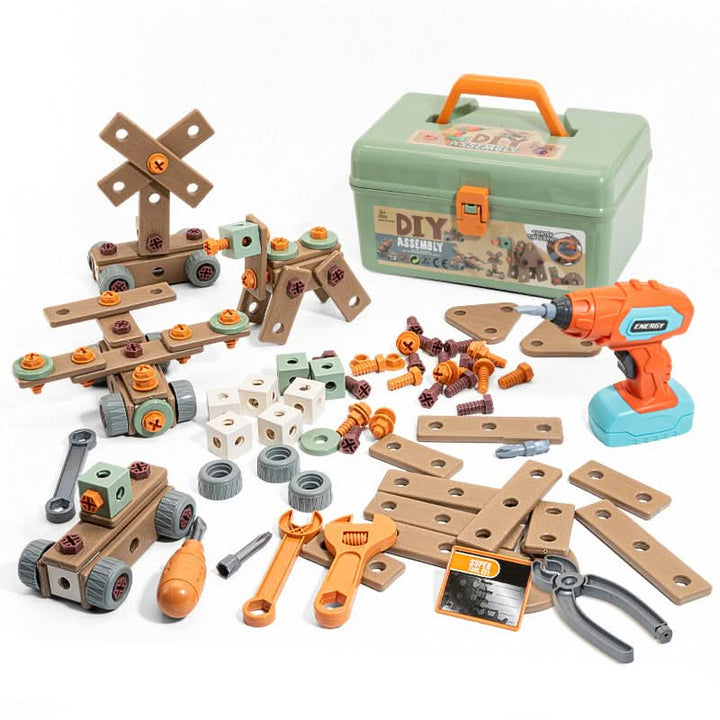 Set di giochi da costruzione – Cacciavite elettrico e valigetta degli attrezzi