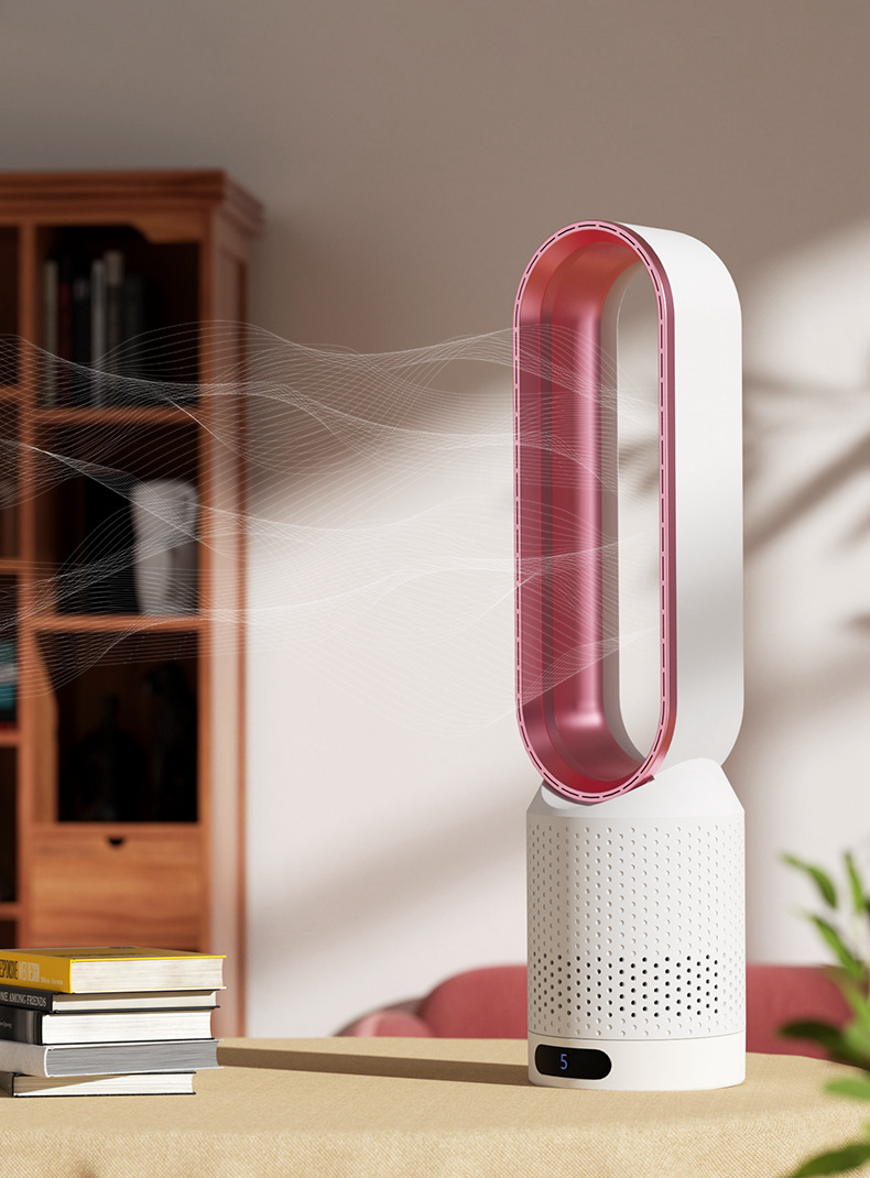AirPure 3-in-1 Luftkühler mit Luftfilter, Oszillation & LED-Touch – Bladlos, leise & modern Devako.ch