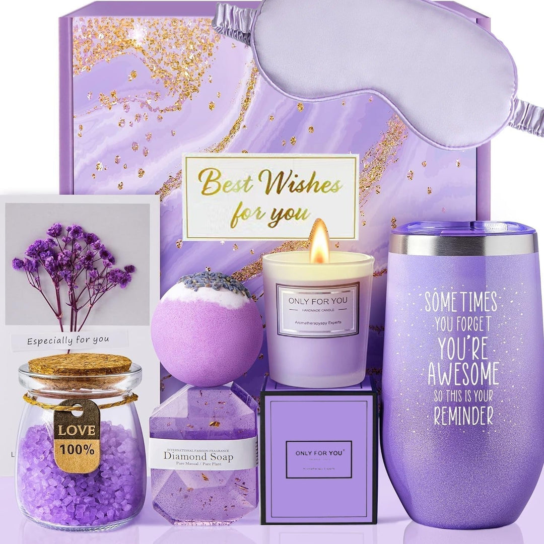 AromaBloom Set de baño – Paquete de regalo de spa de lujo para relajación