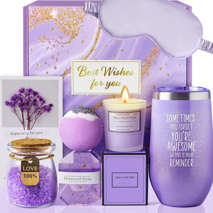 AromaBloom Set de baño – Paquete de regalo de spa de lujo para relajación