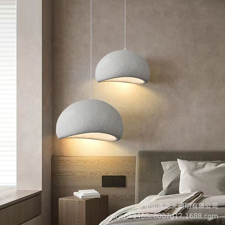 Zenara hanglamp – Japandi plafondlamp van matte hars met minimalistisch &amp; organisch design