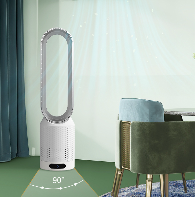 AirPure 3-in-1 Luftkühler mit Luftfilter, Oszillation & LED-Touch – Bladlos, leise & modern Devako.ch