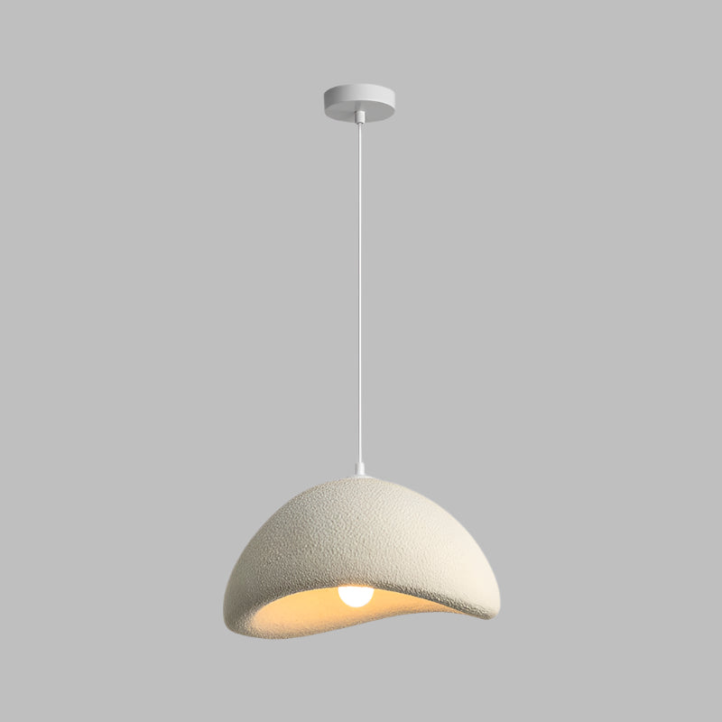 Zenara hanglamp – Japandi plafondlamp van matte hars met minimalistisch &amp; organisch design