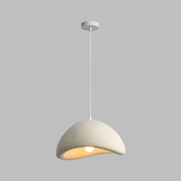 Zenara hanglamp – Japandi plafondlamp van matte hars met minimalistisch &amp; organisch design