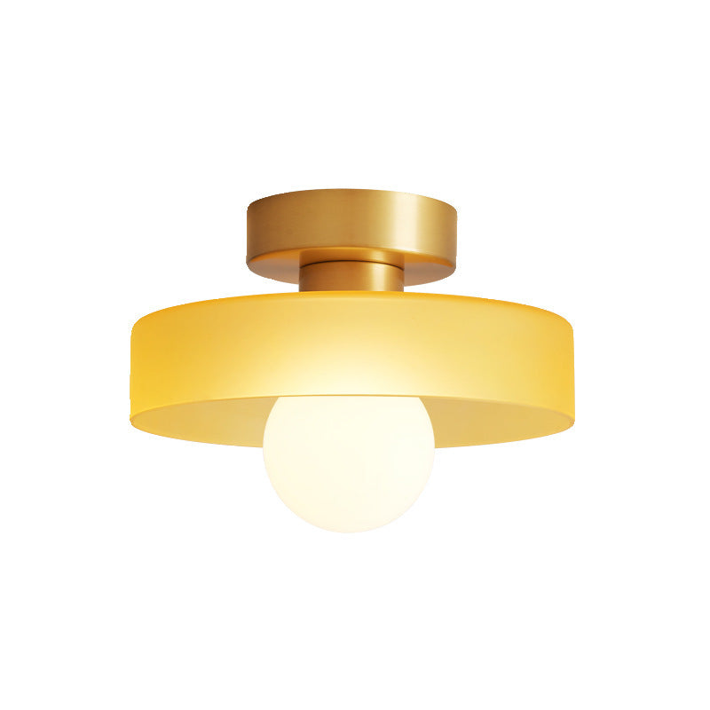 Maisoné Plafondlamp – Bauhaus Design met Glazen Kap &amp; Luxe Messing Afwerking