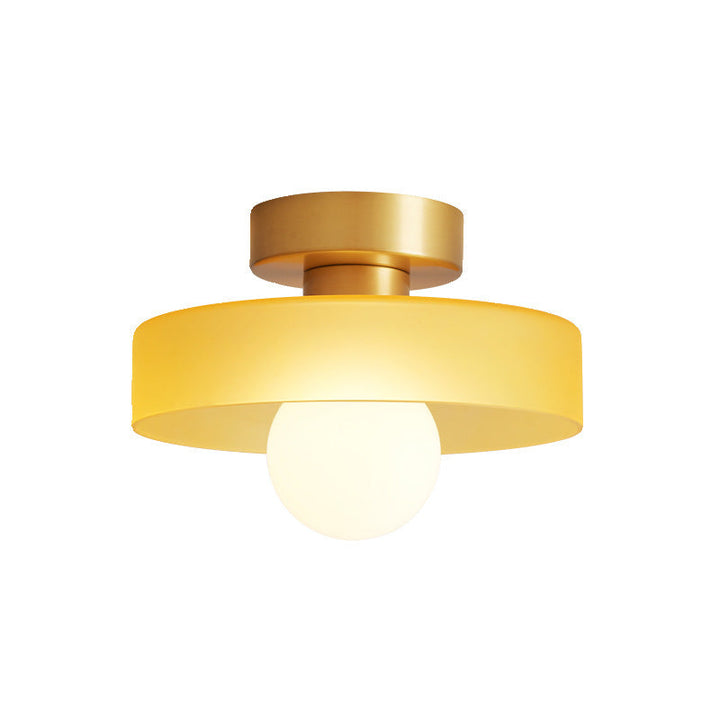 Maisoné Plafondlamp – Bauhaus Design met Glazen Kap &amp; Luxe Messing Afwerking