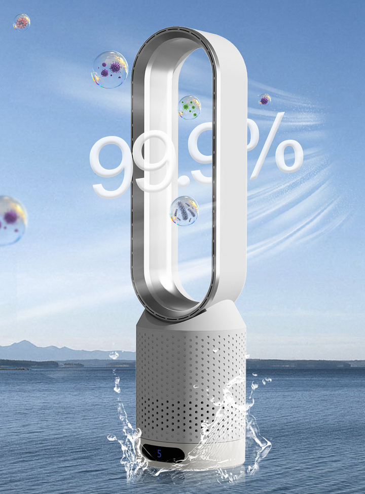 AirPure 3-in-1 Luftkühler mit Luftfilter, Oszillation &amp; LED-Touch – Bladlos, leise &amp; modern Devako.ch