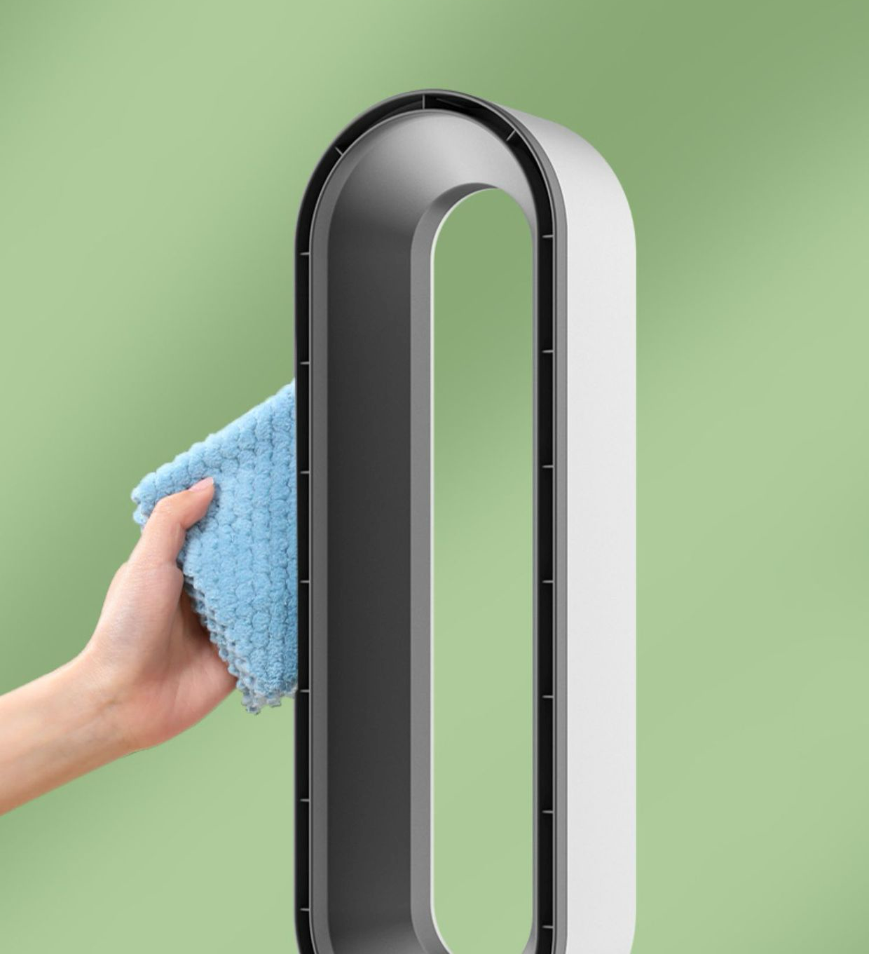 AirPure 3-in-1 Luftkühler mit Luftfilter, Oszillation & LED-Touch – Bladlos, leise & modern Devako.ch