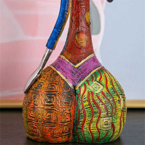 OCS - Abstract Vrouwenbeeldje in Kleurrijk Design - Handgemaakt Kunstbeeld 6