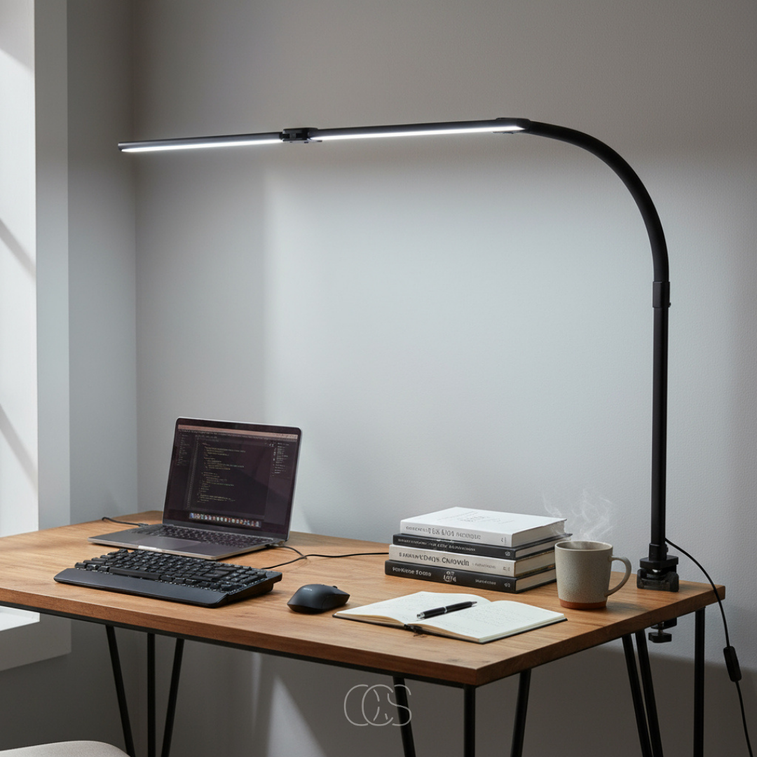 OCS - Dimbare Bureaulamp - 3 Lichtkleuren & Verstelbaar Design 0