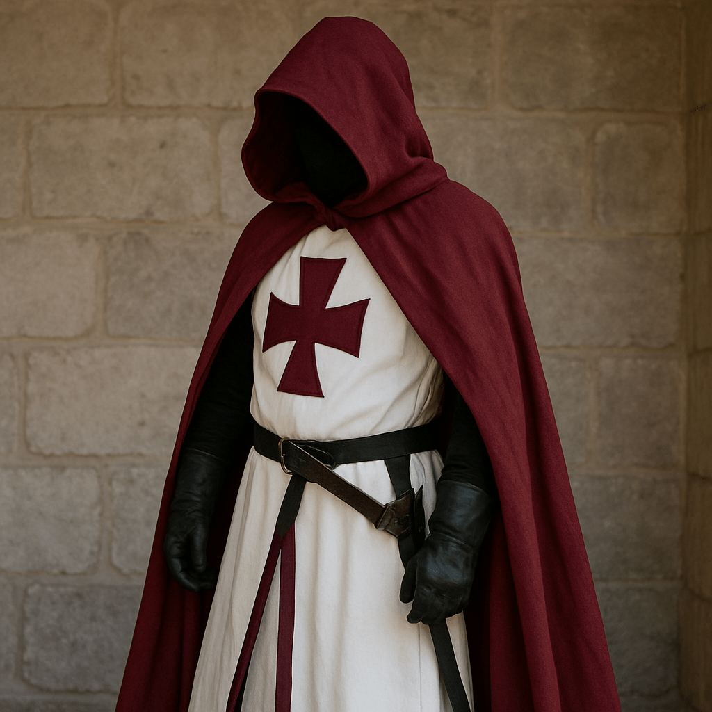 TEMPLARIA – Medieval Knight Templar Costume with Classic Cloak Vestragear