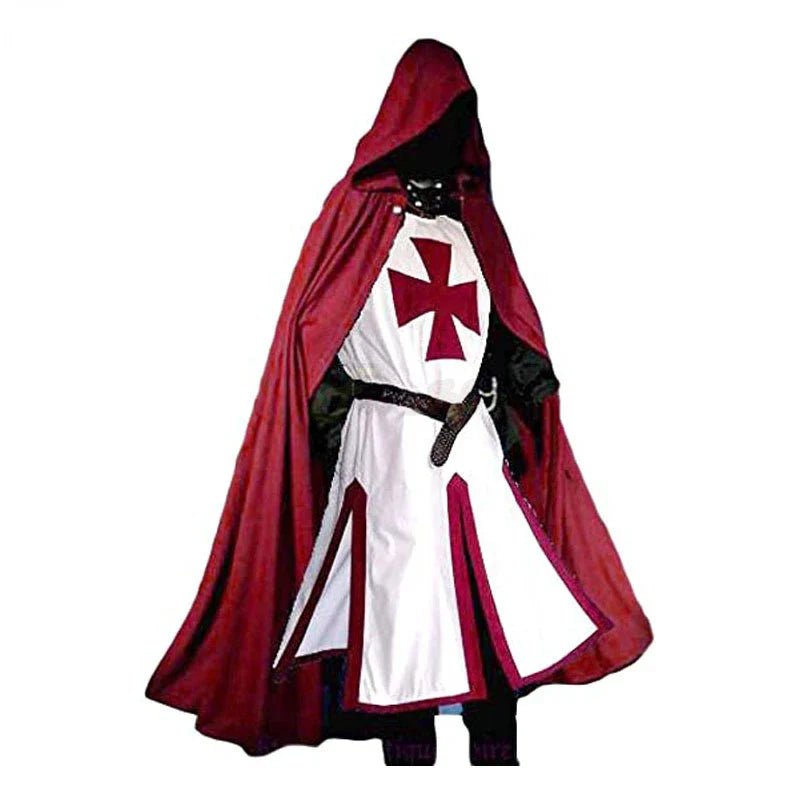 TEMPLARIA – Medieval Knight Templar Costume with Classic Cloak Vestragear