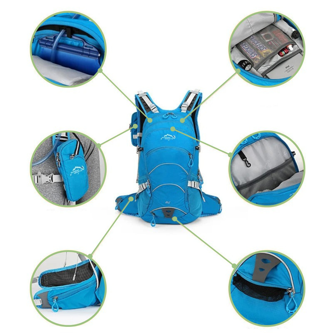 Nordtrail 20L Waterdichte Rugzak – Lichtgewicht Outdoor Tas met Reflectie & Opbergvakken