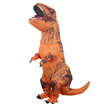JurassicWave – Opblaasbaar T-Rex Kostuum Volwassenen – Snel Inflaterend Dino Pak