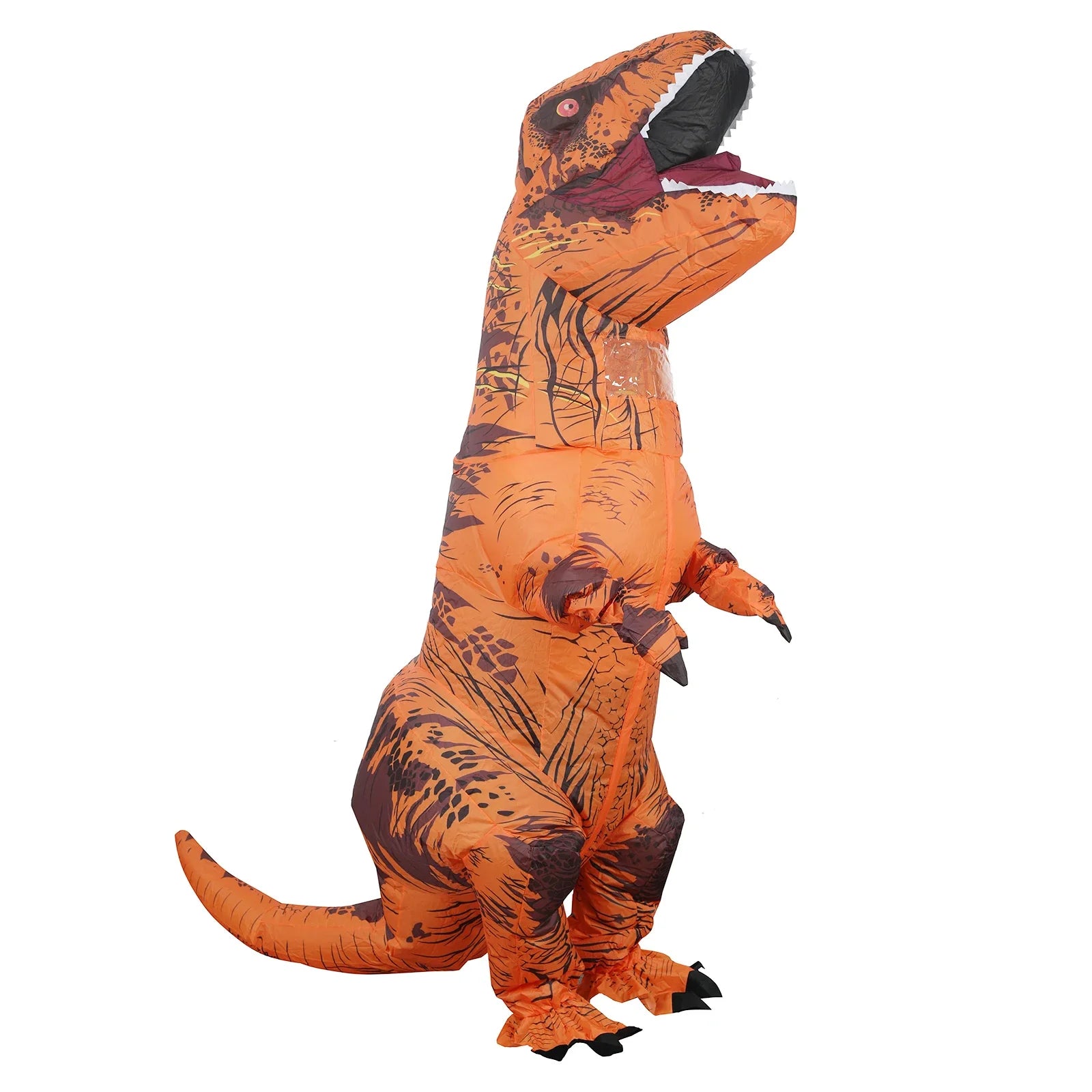 JurassicWave – Opblaasbaar T-Rex Kostuum Volwassenen – Snel Inflaterend Dino Pak