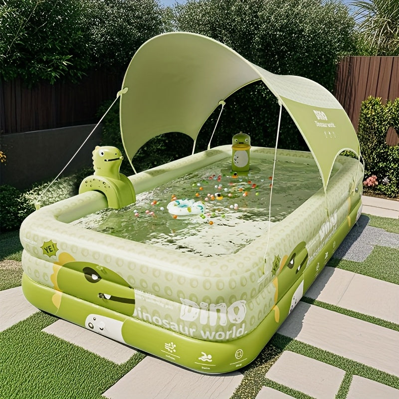 Opblaasbaar Kinderbadje met Zonnedak – Dino Design 150cm of 210cm | Sansoti 0