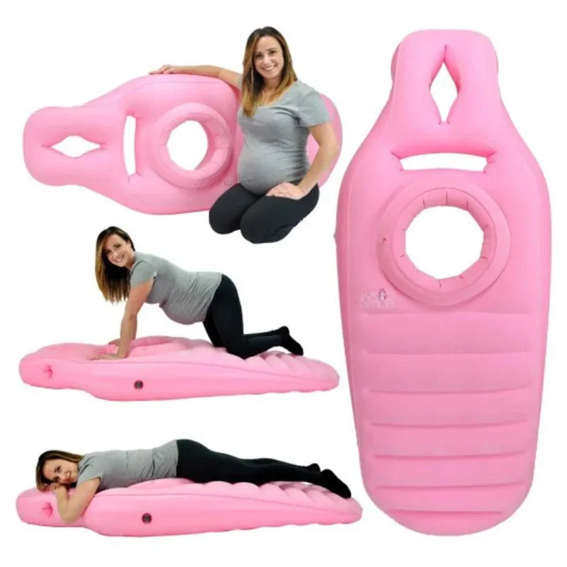 Opblaasbaar Zwangerschapskussen en Yogamat – Ideaal voor Comfortabele Nachten en Ondersteuning 1