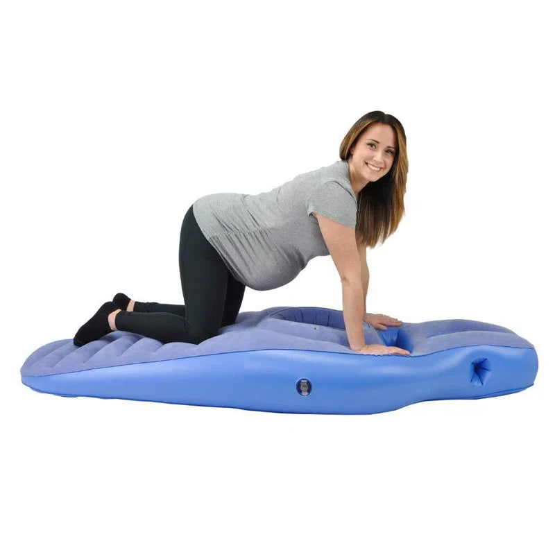 Opblaasbaar Zwangerschapskussen en Yogamat – Ideaal voor Comfortabele Nachten en Ondersteuning 4