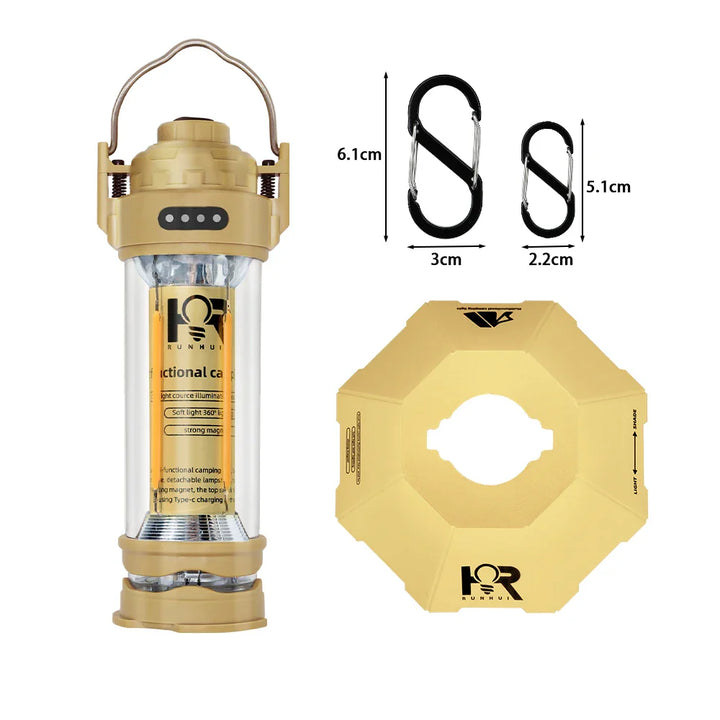 NovaLight Linterna de camping – 3000mAh Regulable y resistente al agua – Lámpara exterior