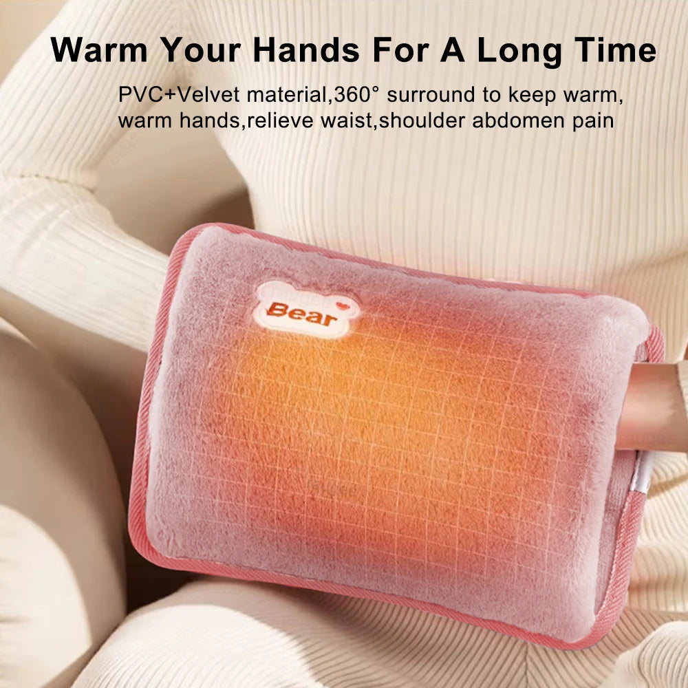 Oplaadbare Elektrische Handwarmer met Zachte Warmwaterzak voor Wintergebruik 2