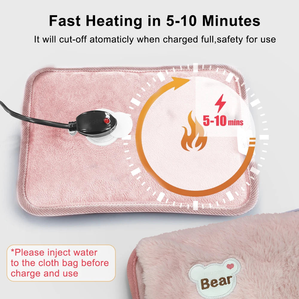 Oplaadbare Elektrische Handwarmer met Zachte Warmwaterzak voor Wintergebruik 4