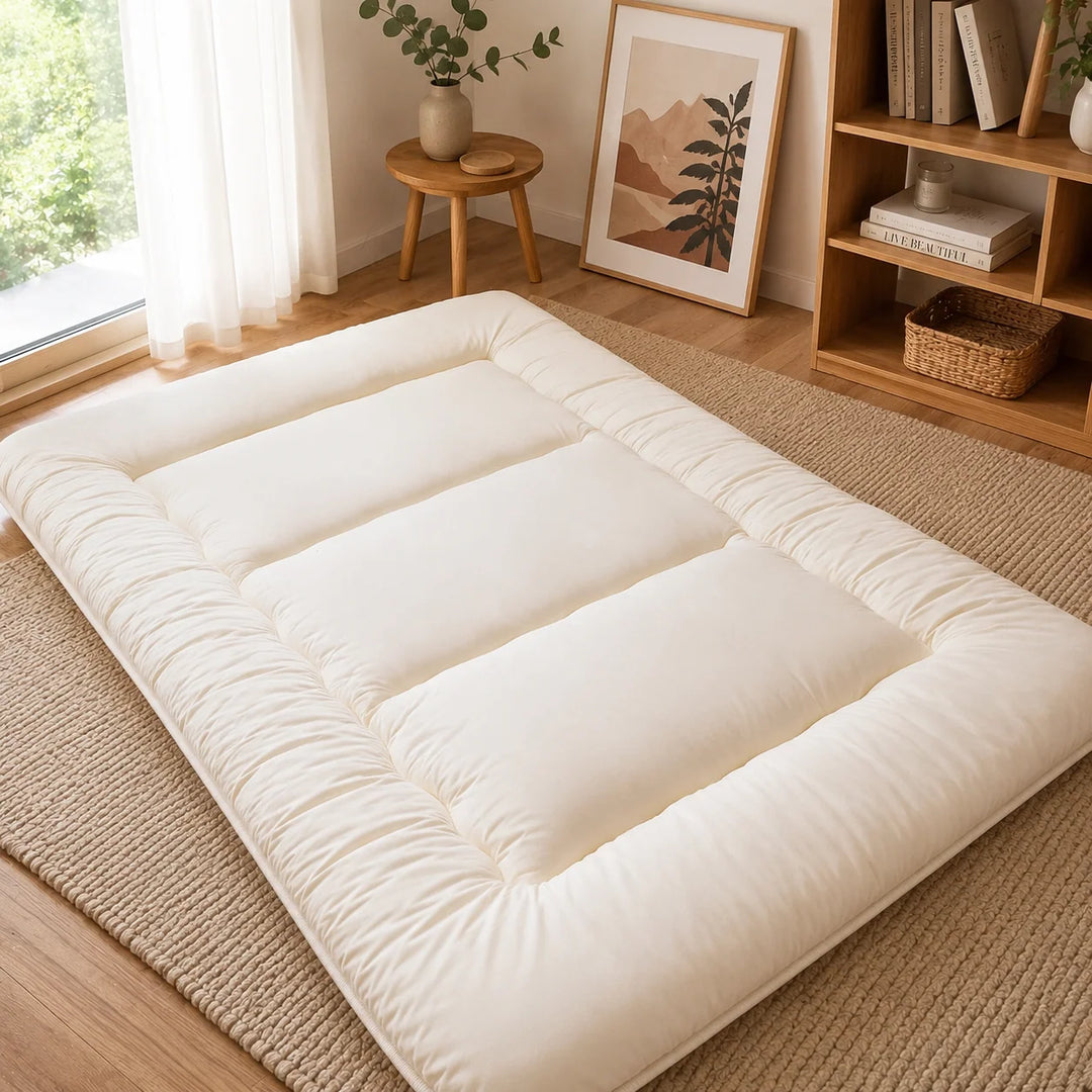 Opvouwbare Futon Matras 10cm Dik Japanse Vloermat Slaappad Logeerbed voor Volwassenen en Kinderen Comfort | Sansoti 10