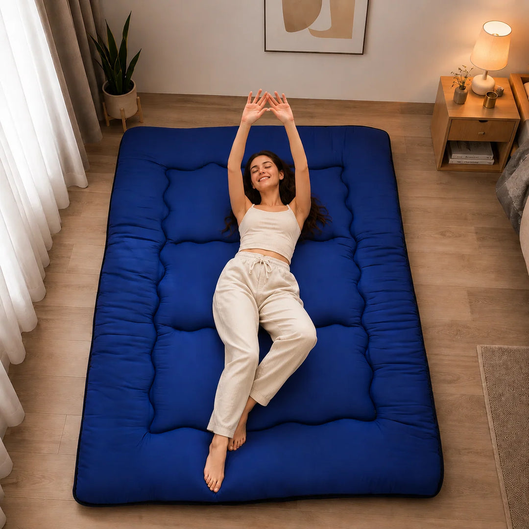 Opvouwbare Futon Matras 10cm Dik Japanse Vloermat Slaappad Logeerbed voor Volwassenen en Kinderen Comfort | Sansoti 7