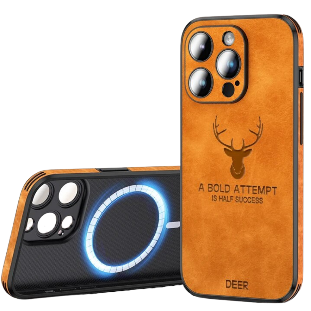 Luxvera – custodia per iPhone in vera pelle sottile e resistente agli urti – design elegante