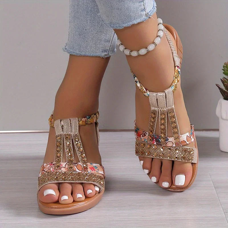 Orthopedische Dames Sandalen met Sleehak en Zachte Zool voor Loopcomfort 6