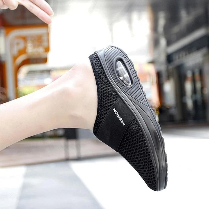 Orthopedische Pantoffels met Luchtkussen Ergonomische Instapschoenen Diabetesvoeten Ademend Mesh Extra Zacht Voetondersteuning Antislip Zool Dames Heren Indoor Outdoor Comfortschoenen | Sansoti 6