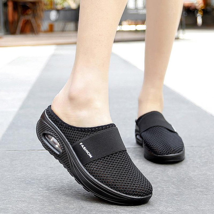 Orthopedische Pantoffels met Luchtkussen Ergonomische Instapschoenen Diabetesvoeten Ademend Mesh Extra Zacht Voetondersteuning Antislip Zool Dames Heren Indoor Outdoor Comfortschoenen | Sansoti 2