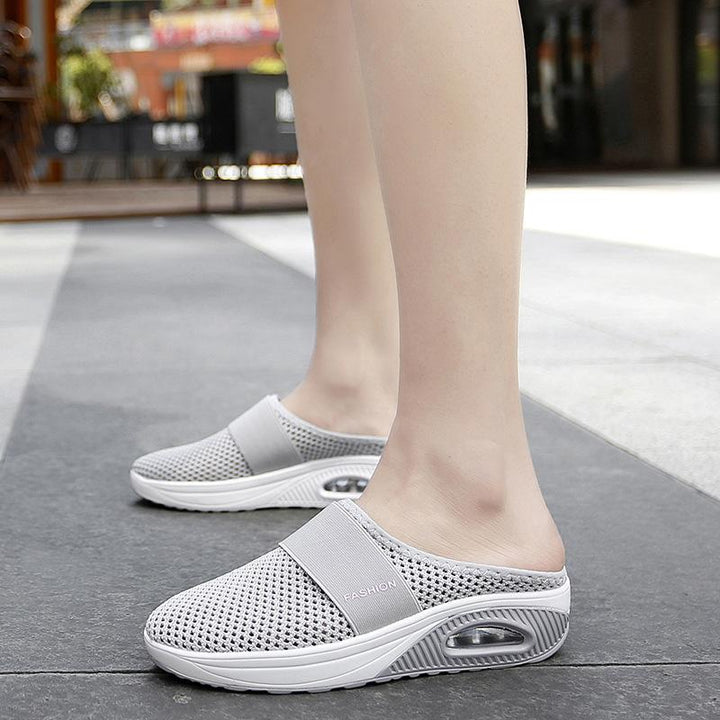 Orthopedische Pantoffels met Luchtkussen Ergonomische Instapschoenen Diabetesvoeten Ademend Mesh Extra Zacht Voetondersteuning Antislip Zool Dames Heren Indoor Outdoor Comfortschoenen | Sansoti 5